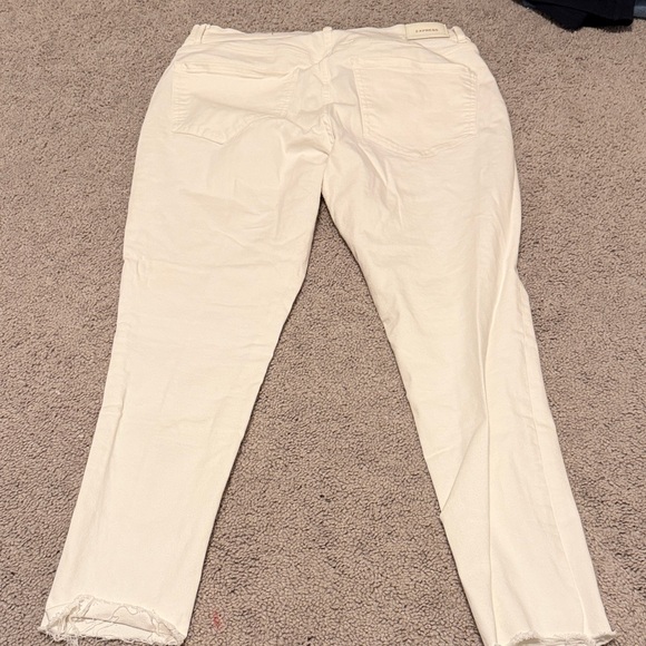 Express great condition White Frayed Hem skinny jeans with front seam 12R - Picture 4 of 6